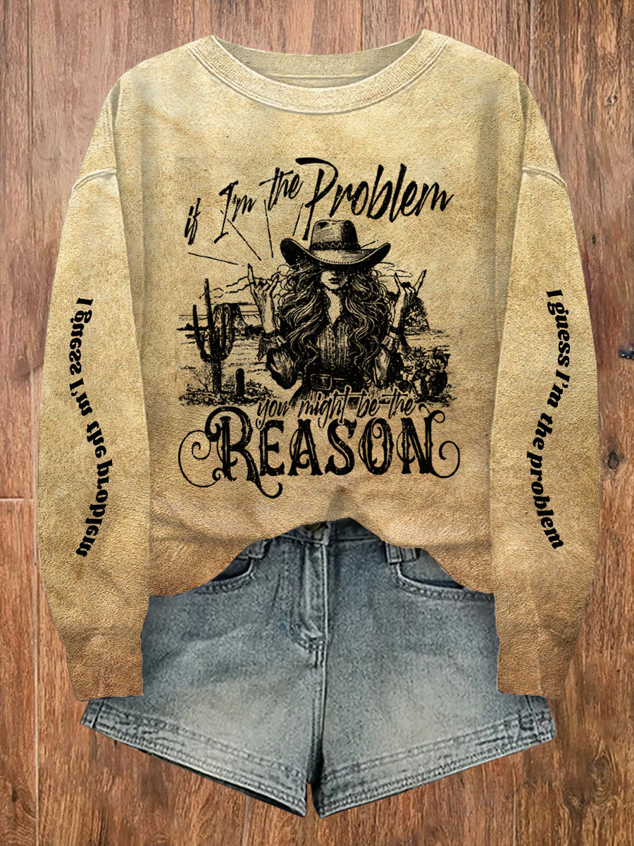 Women's I'm the Problem Printed Sweatshirt