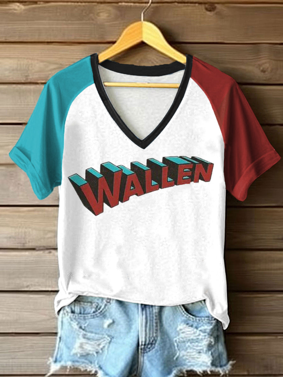 Women's Wallen Superman Print short-sleeved T-shirt
