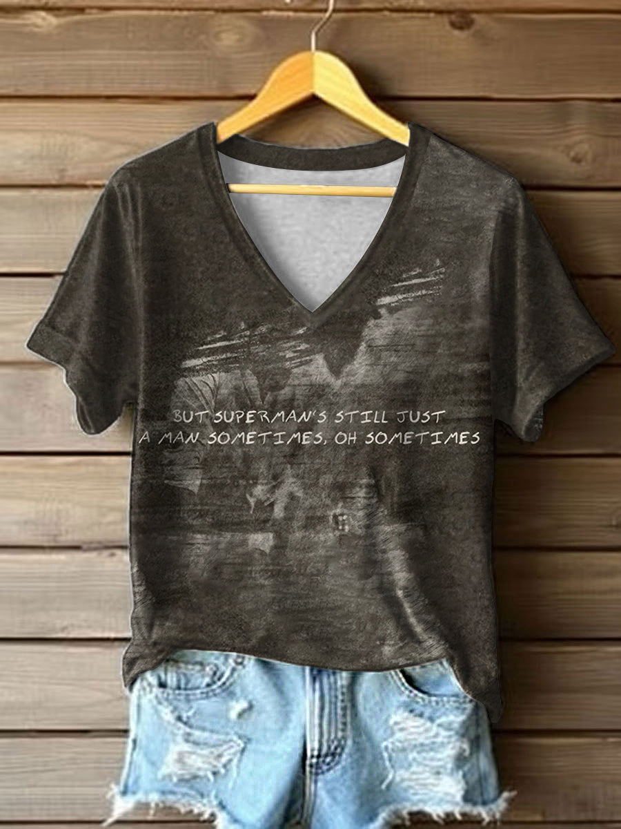 Women's Wallen Superman Print short-sleeved T-shirt