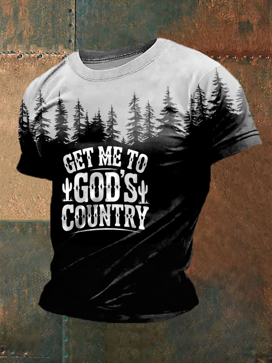 Men's Get Me To God’s Country short sleeves t-shirt