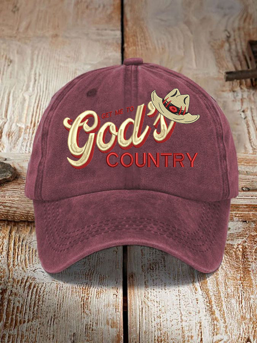 Unisex Get Me To God's Country Print Hat