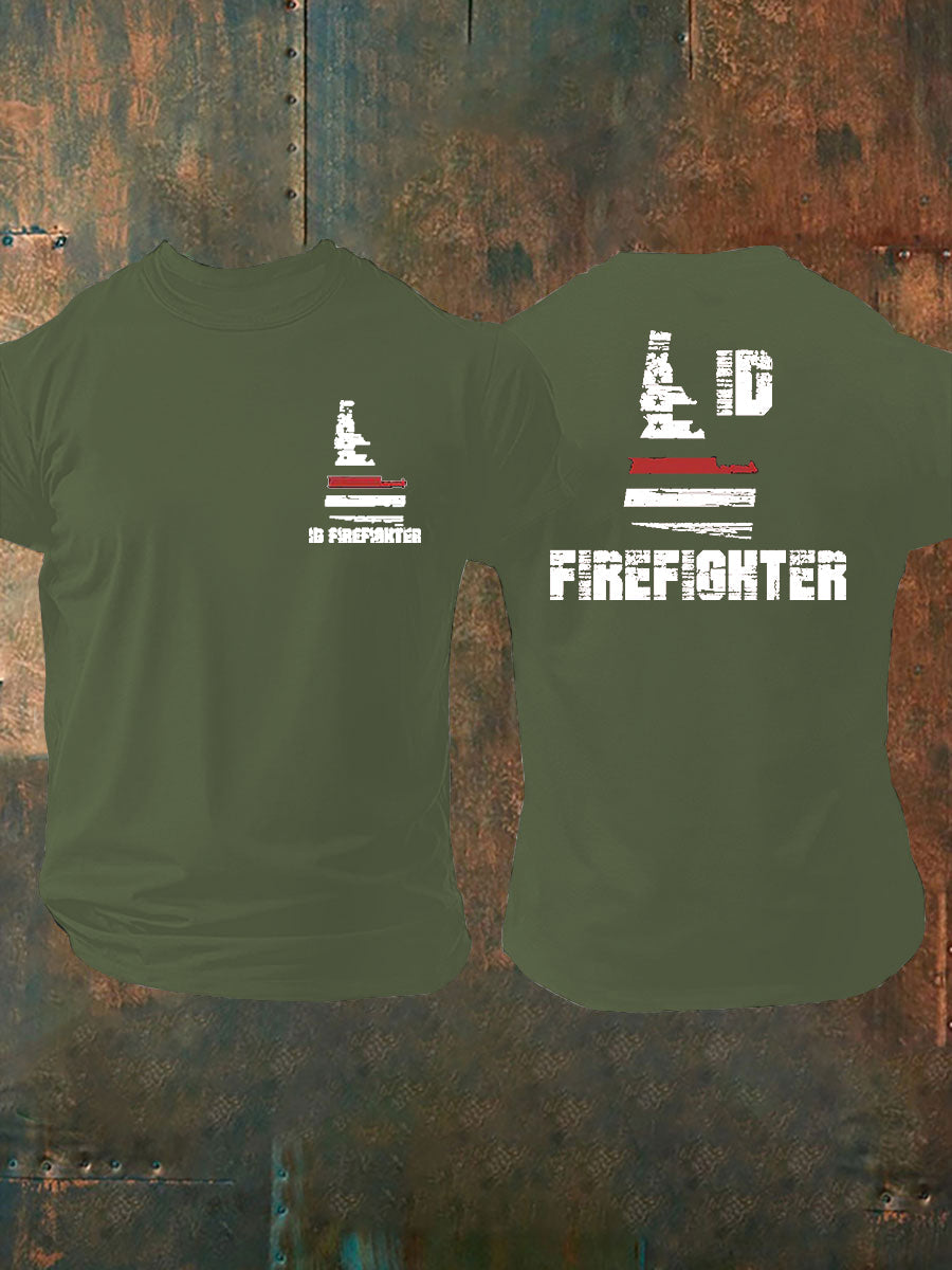 Men's Idaho Firefighter Printed T-shirt