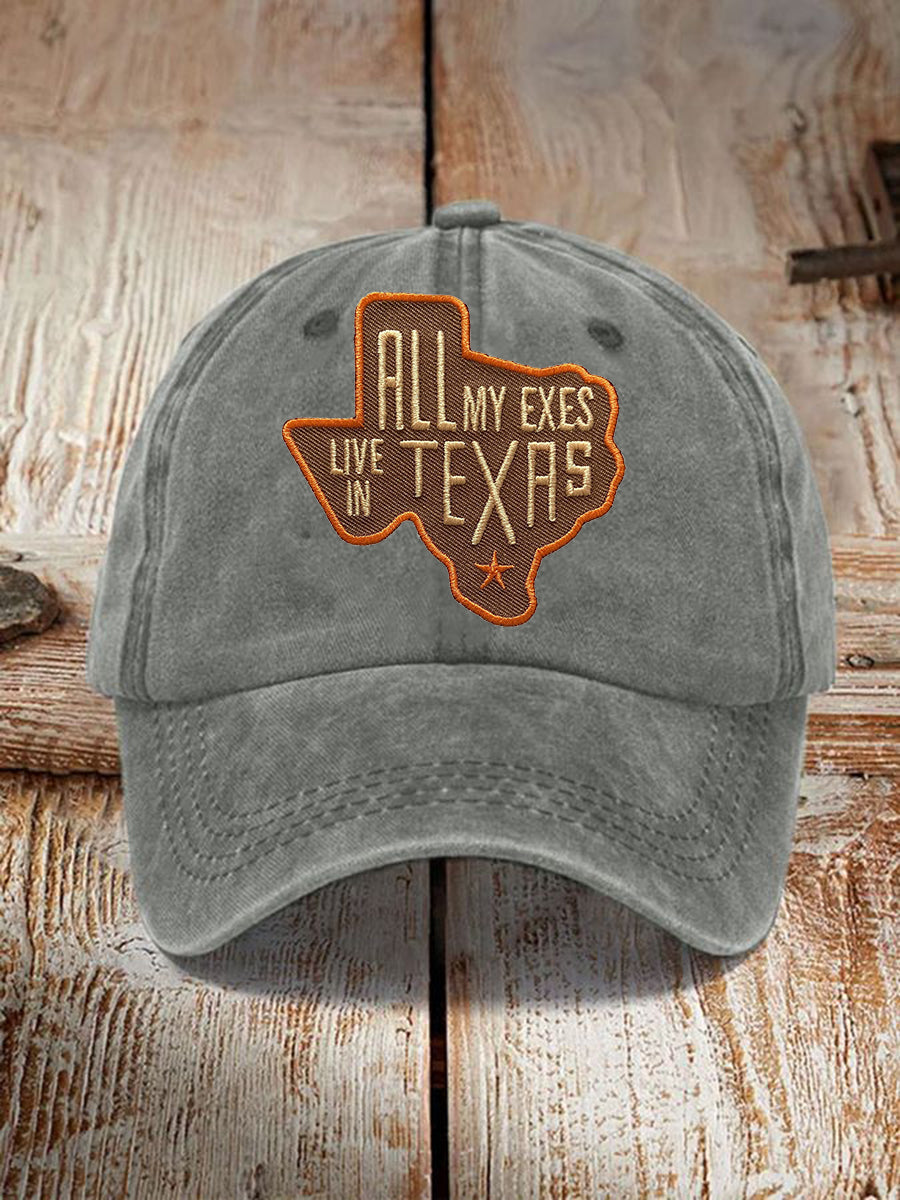 Unisex All My Ex's Live in Texas Print Hat