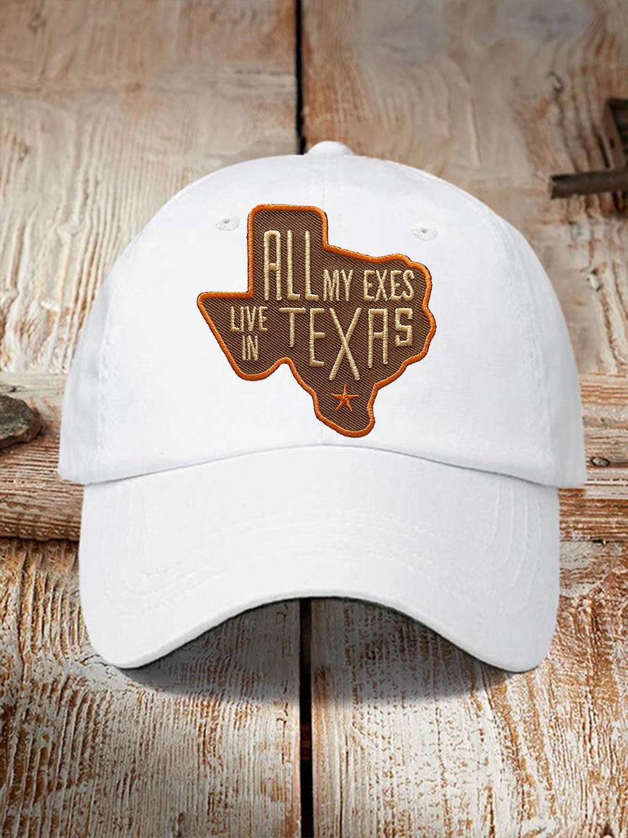 Unisex All My Ex's Live in Texas Print Hat
