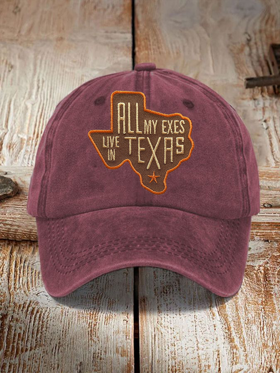 Unisex All My Ex's Live in Texas Print Hat