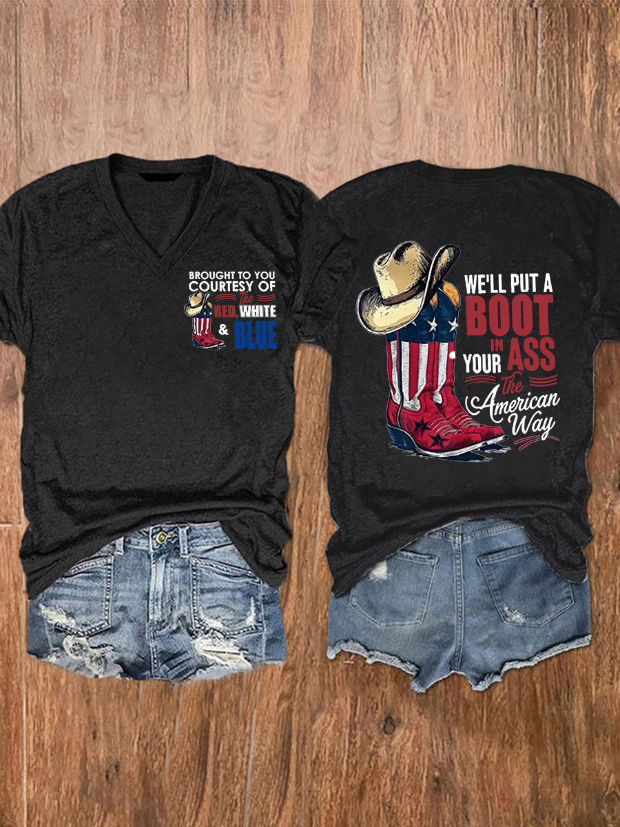 Women's We'll Put A Boot In Your Ass Short Sleeve T-Shirt