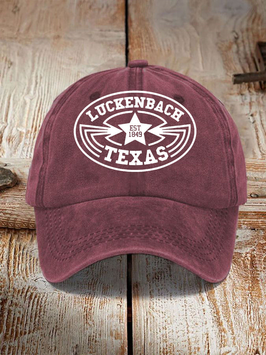 Unisex Luckenbach Texas Print Hat