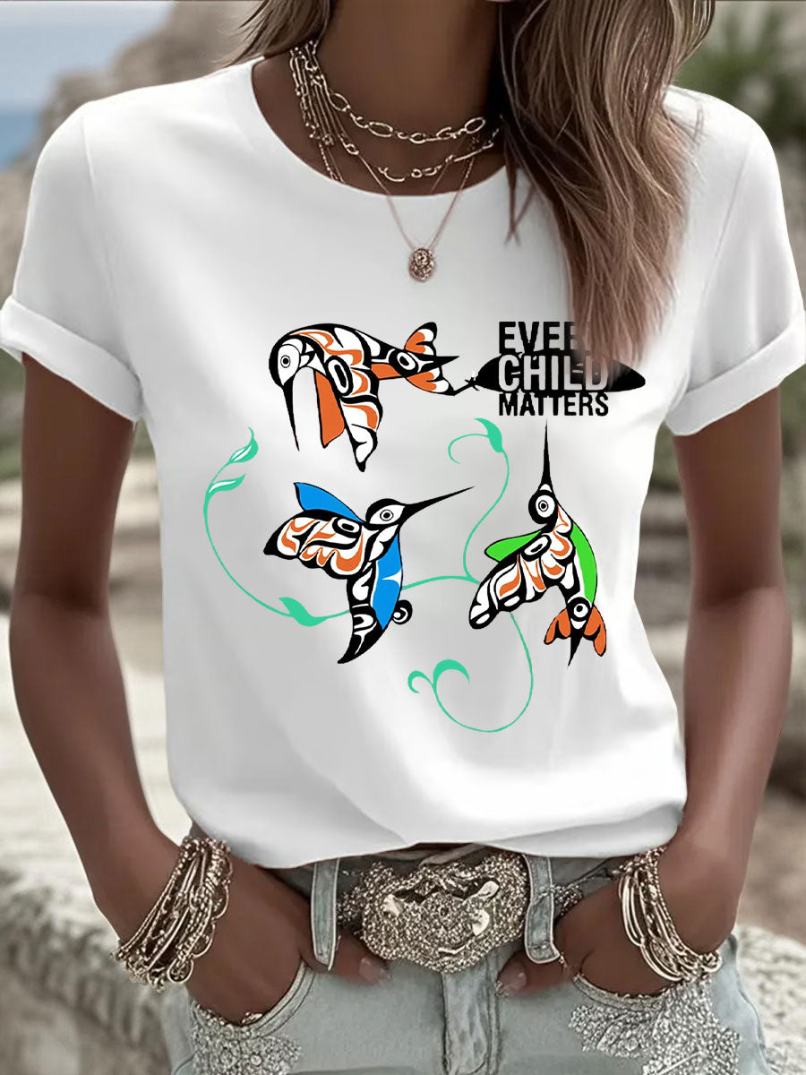 Women's Every Child Matters Printed Casual T-shirt