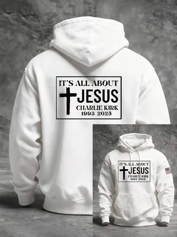 Men's Charlie Kirk Jesus Printed short sleeve shirt