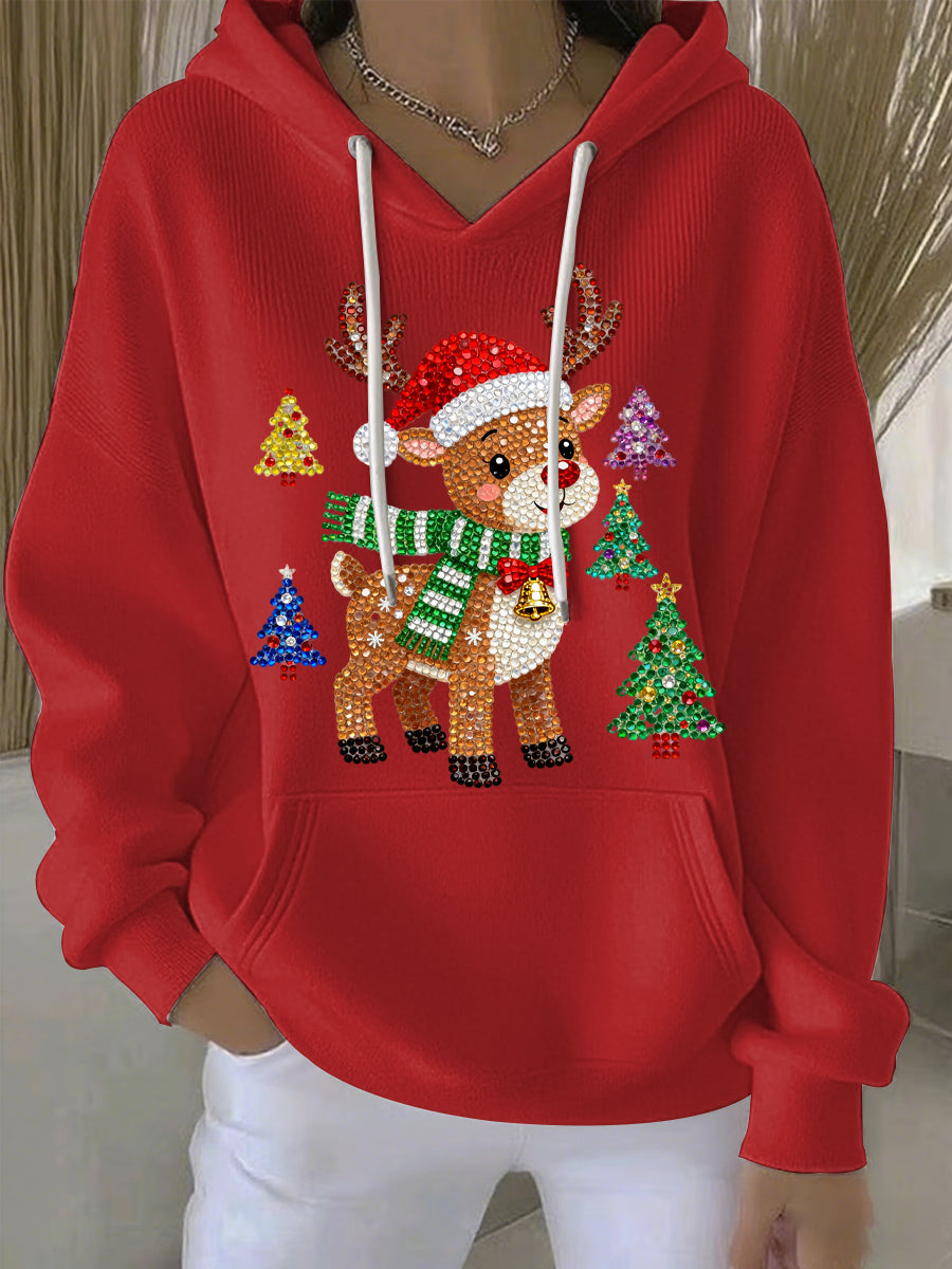 Women's Christmas Print Casual Hoodie