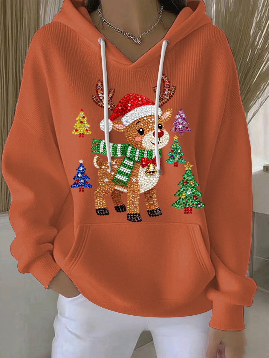 Women's Christmas Print Casual Hoodie