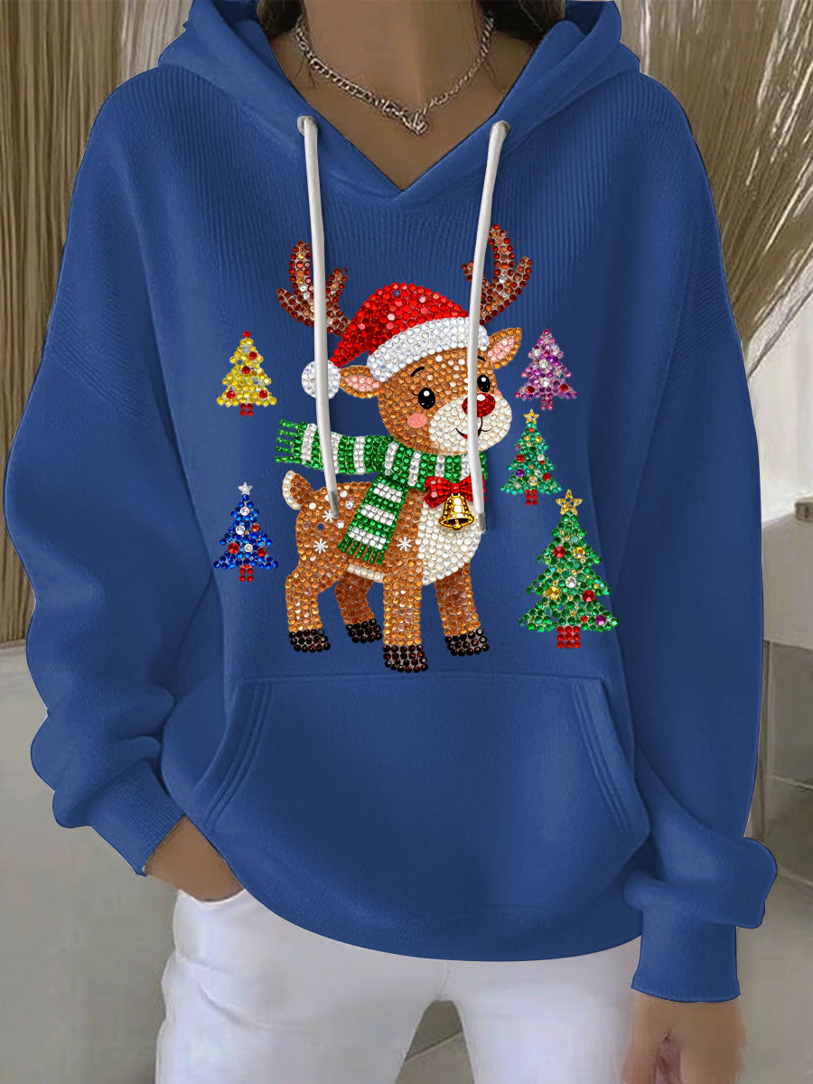 Women's Christmas Print Casual Hoodie