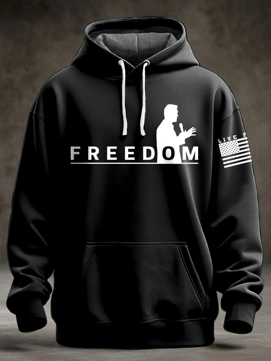 Men's Charlie Kirk Oversized Drop-Shoulder Hoodie