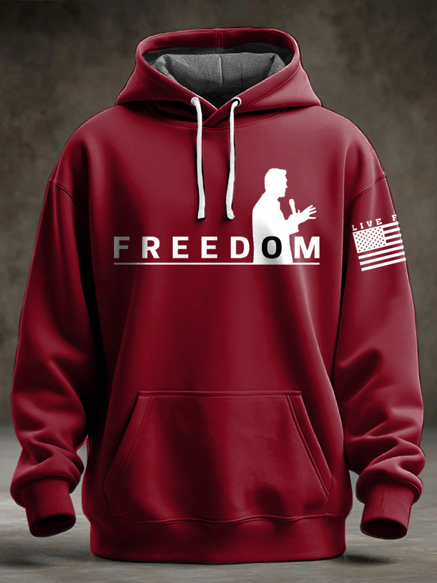 Men's Charlie Kirk Oversized Drop-Shoulder Hoodie