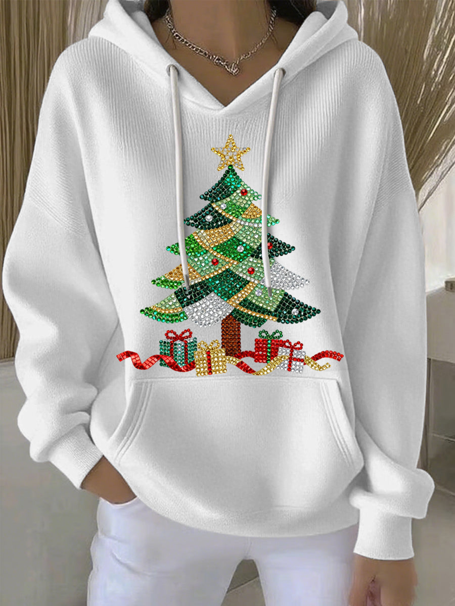 Women's Christmas Print Casual Hoodie