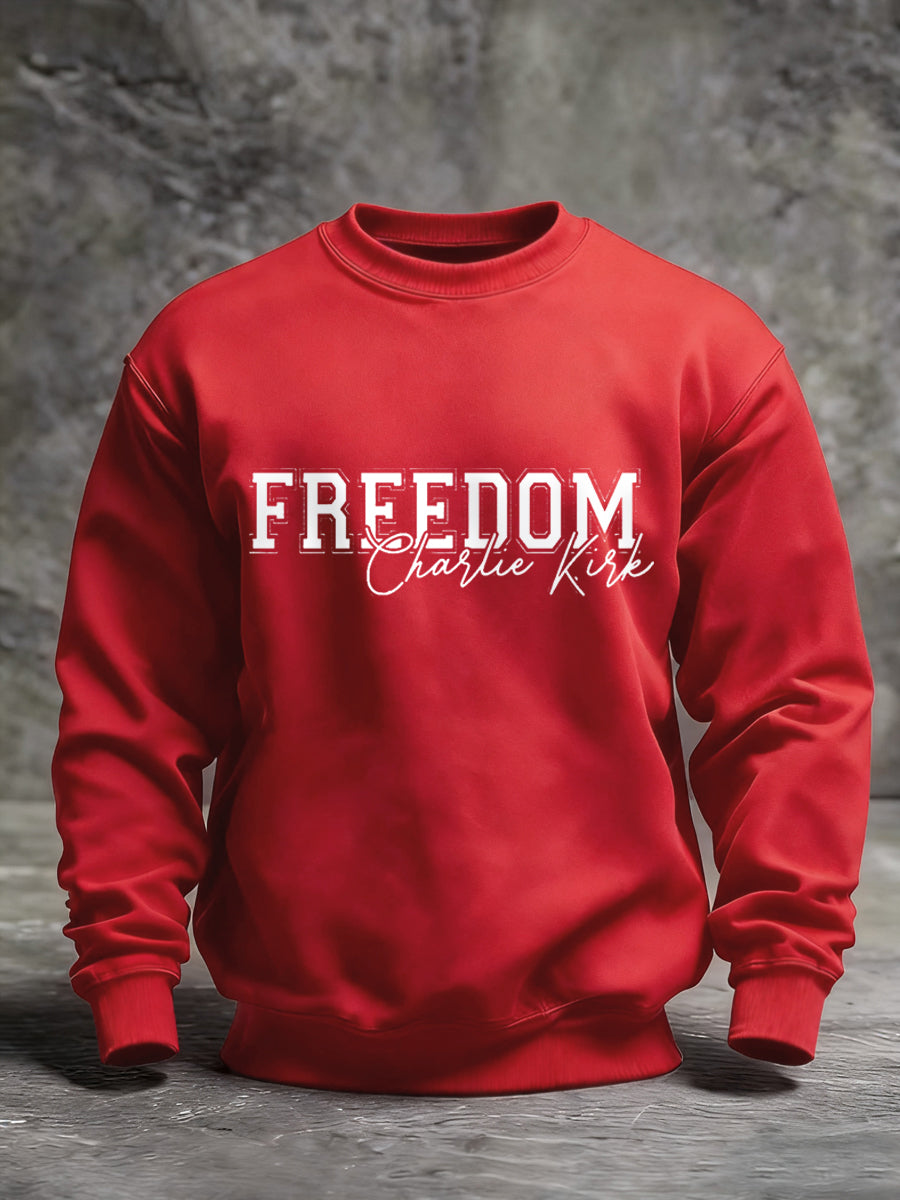 Men's Freedom USA Flag Print Sweatshirt