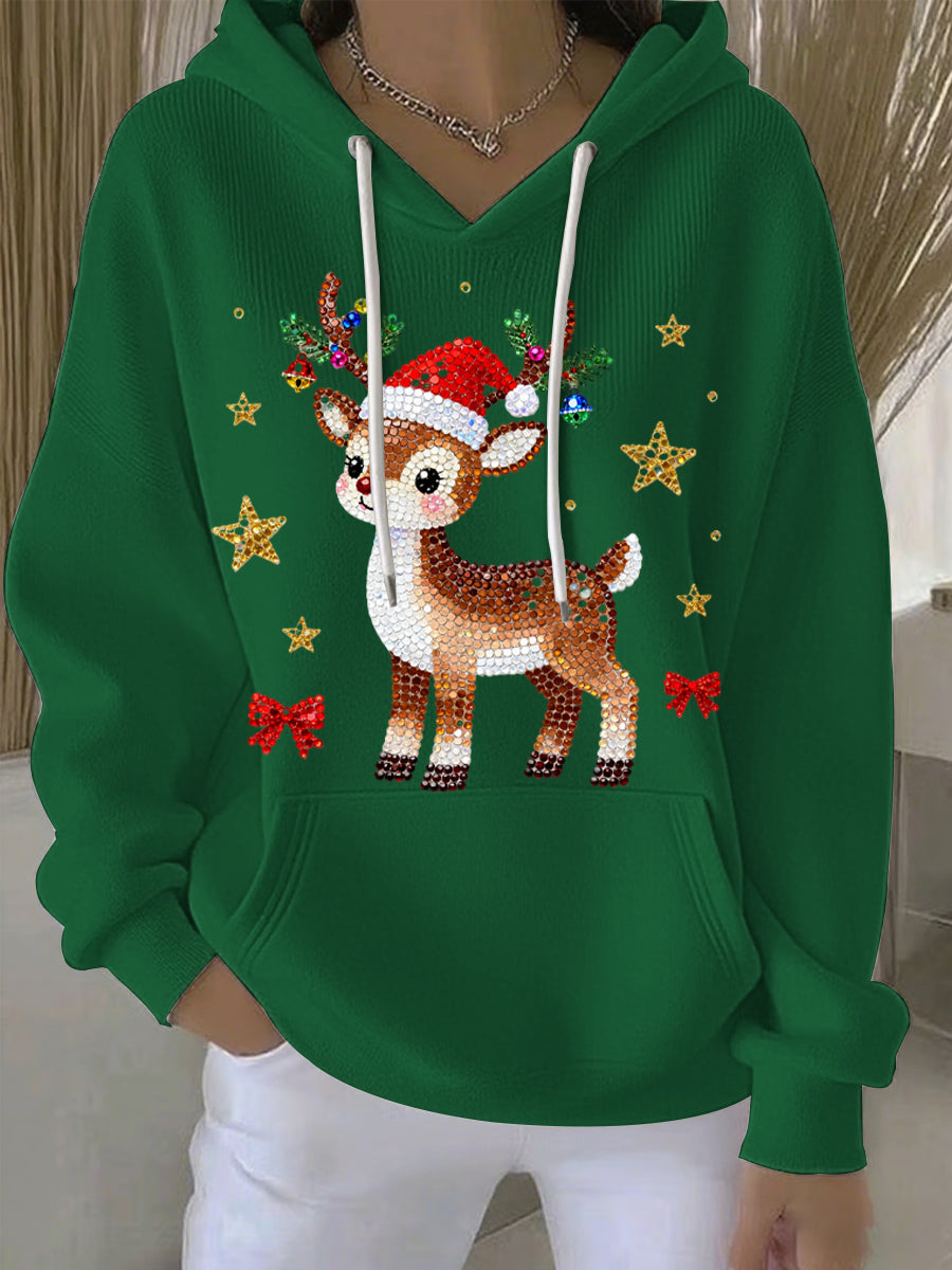 Women's Christmas Print Casual Hoodie