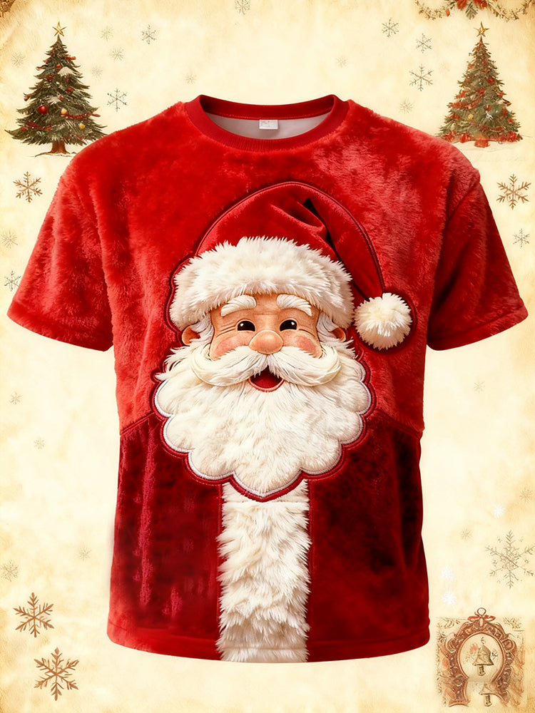 Men's Christmas Santa Claus Art Short Sleeve T-shirt