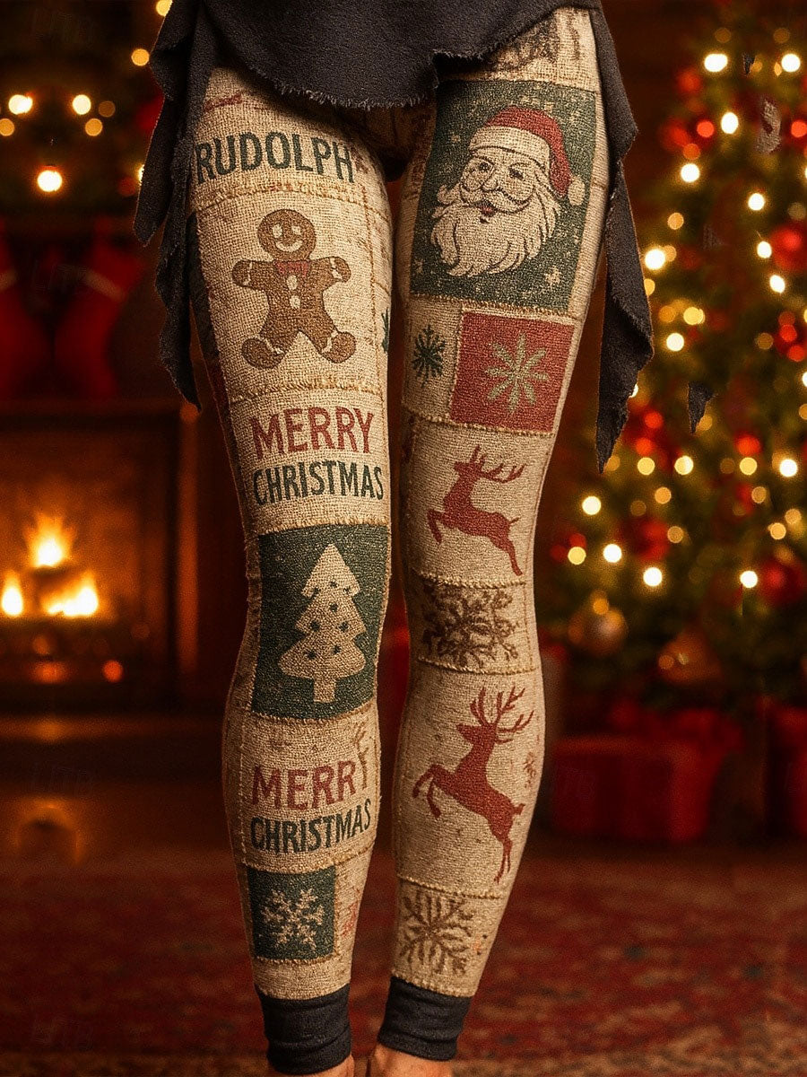 Women's Christmas Print Casual Leggings