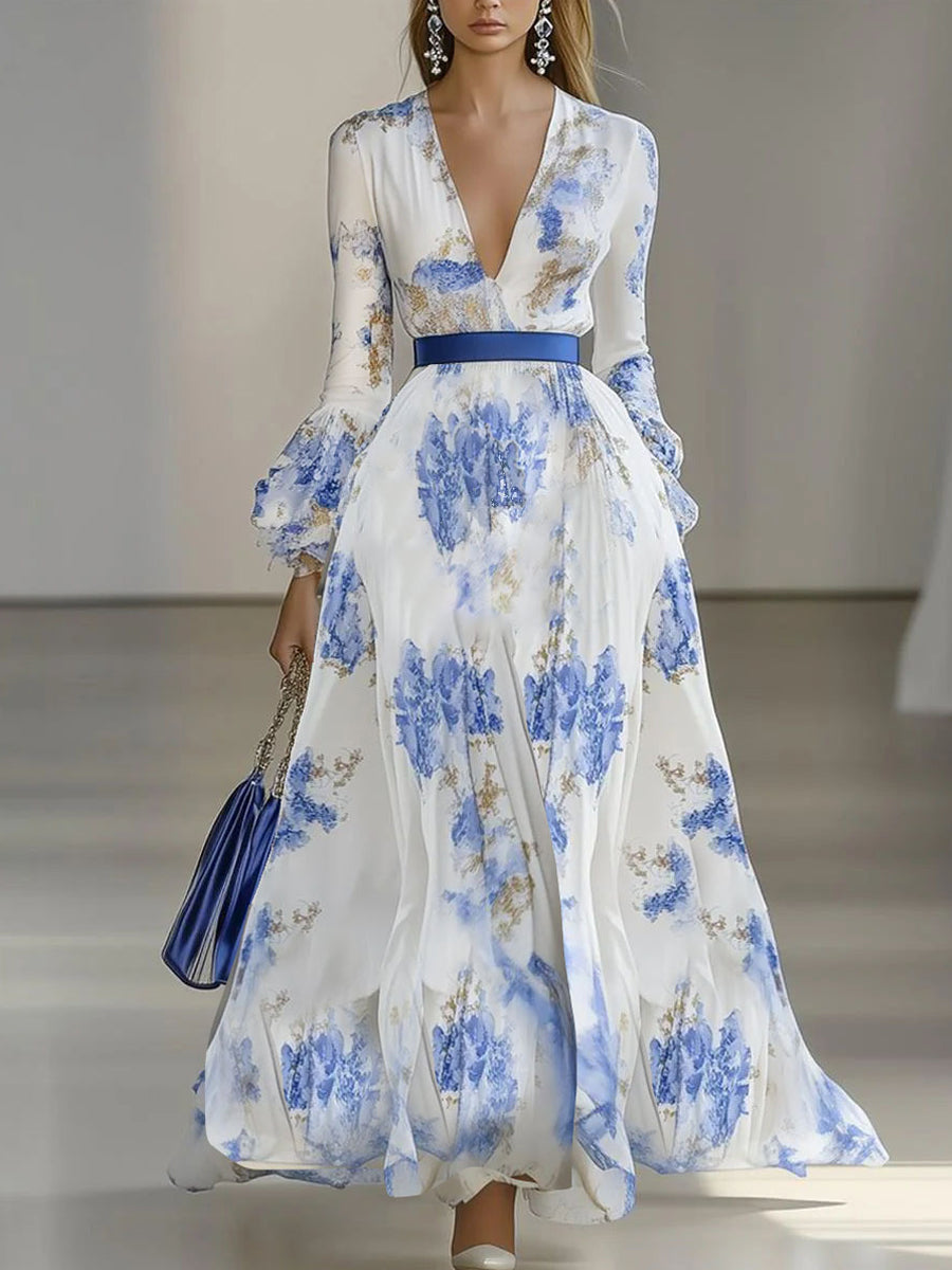 Women's Vintage Bohemian Floral Dress