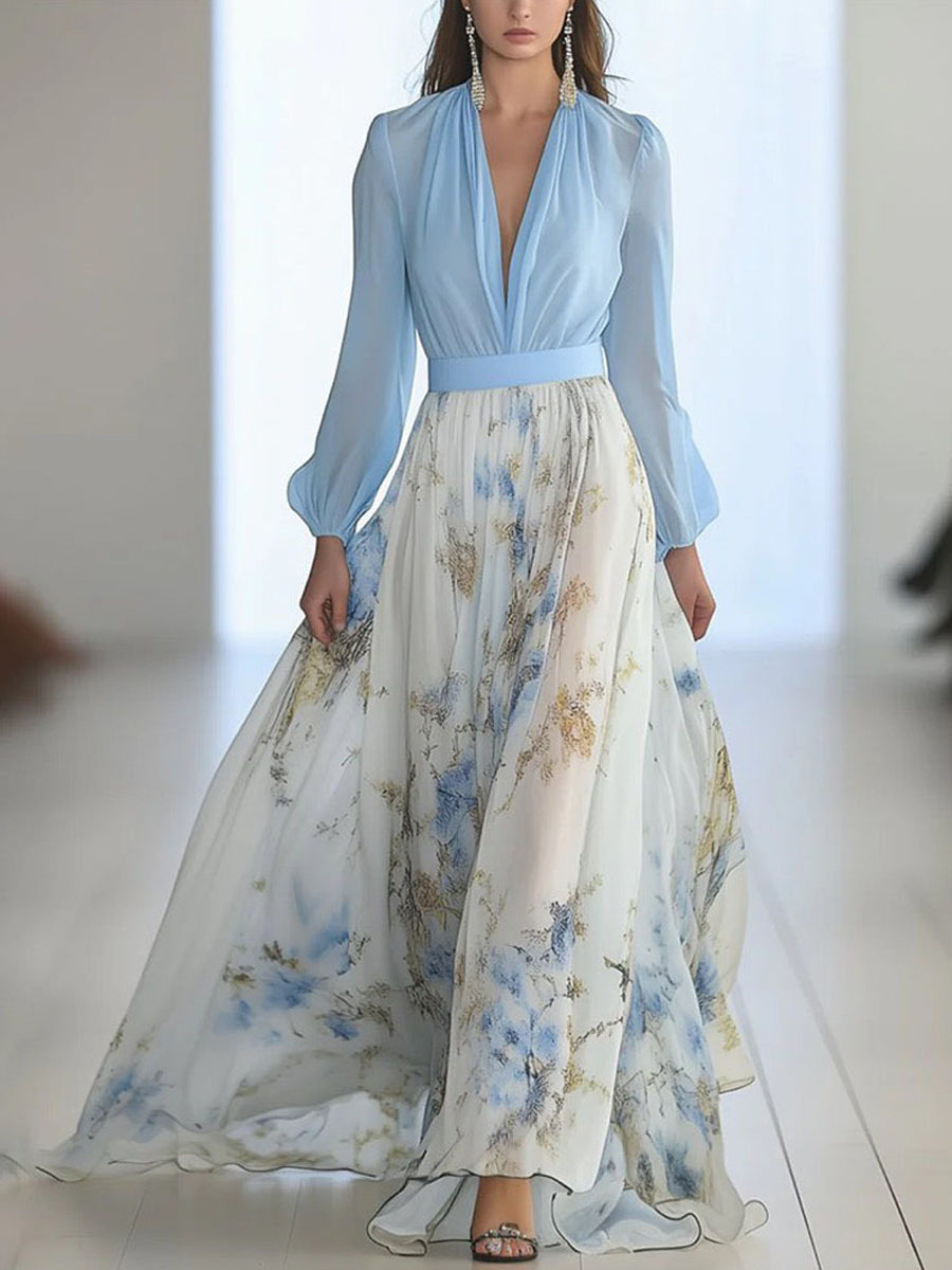 Women's Vintage Bohemian Floral Dress