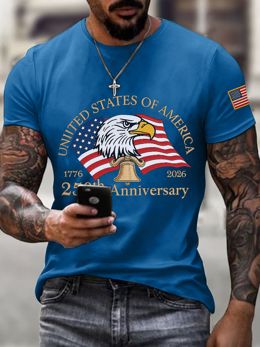 Men's United States of America 250th Anniversary Print T-Shirt