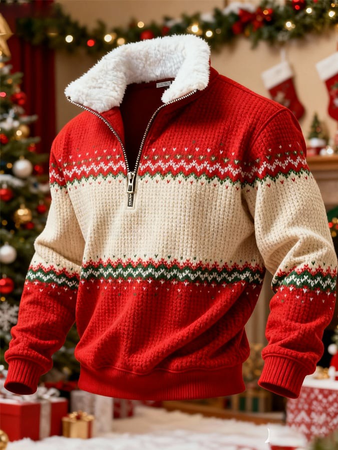 Men's Retro Christmas Printed Sweatshirt