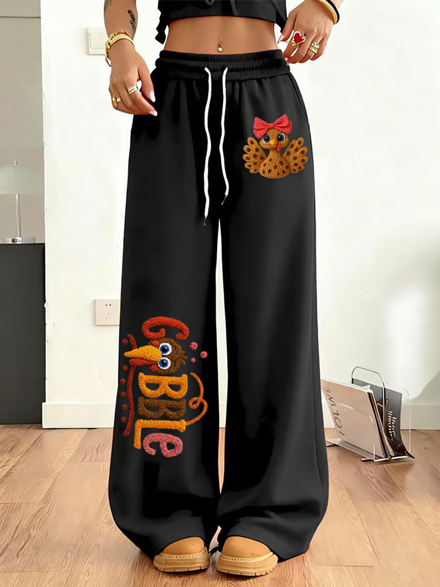 Women's Thanksgiving Printed Pants