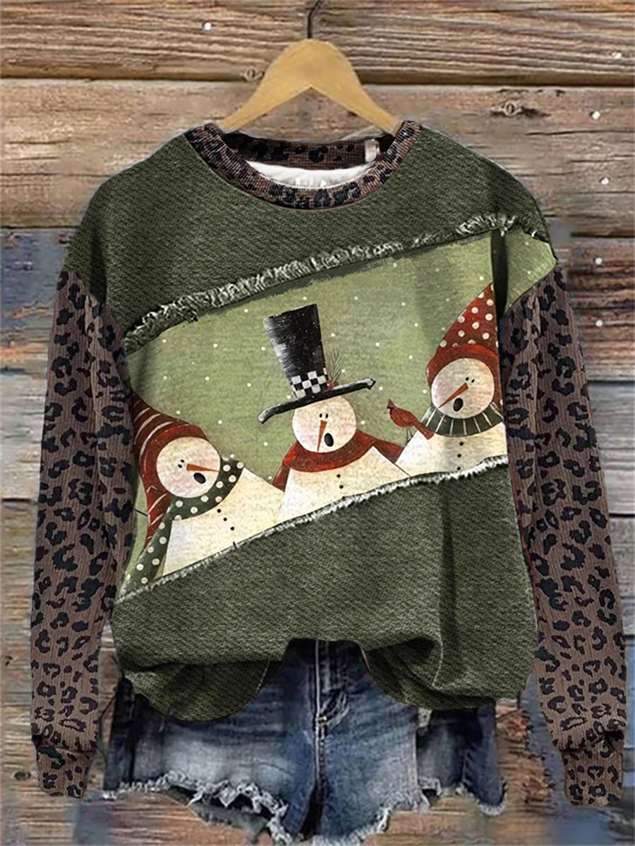 Women's Christmas Art Printed Sweatshirt