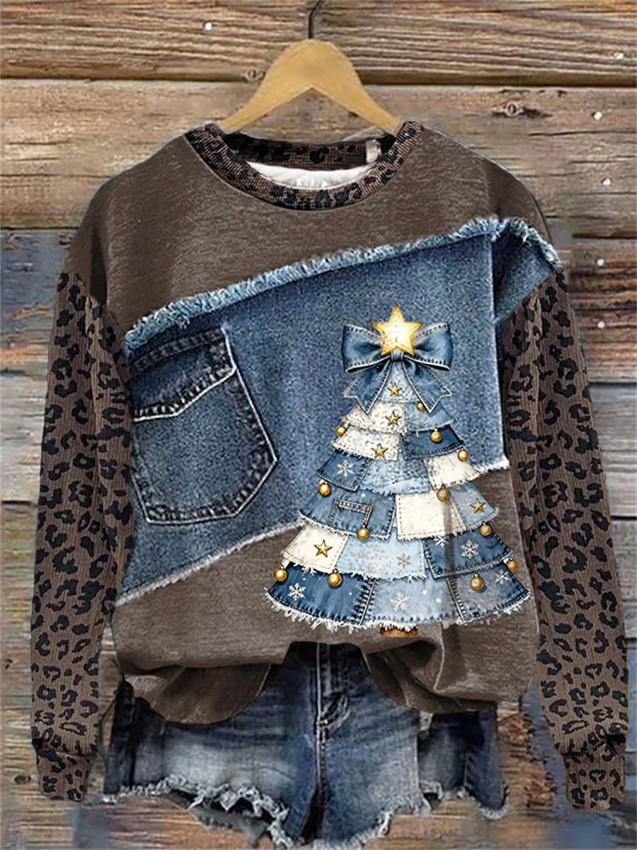 Women's Christmas Art Printed Sweatshirt