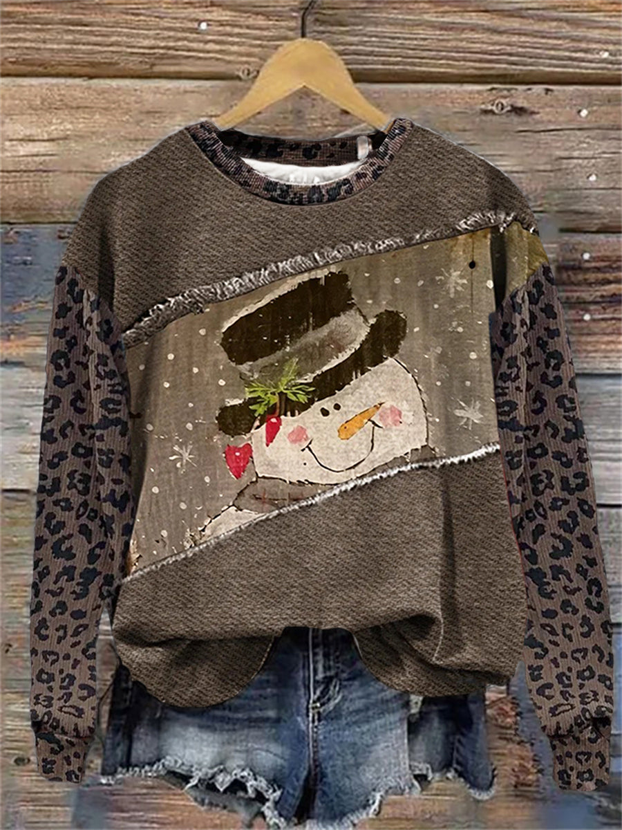 Women's Merry Christmas Art Printed Sweatshirt