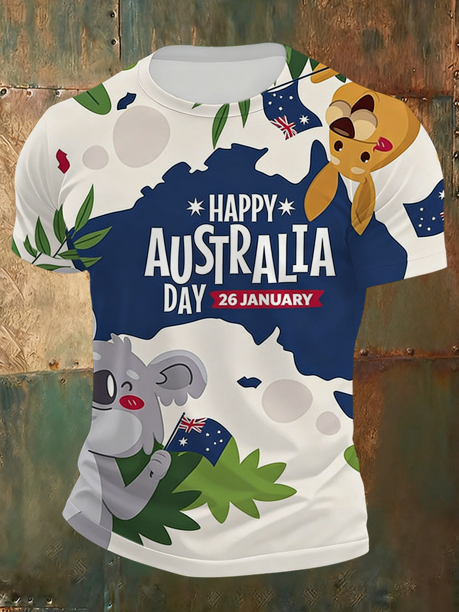 Men's Australian National Day Art Print T-Shirt