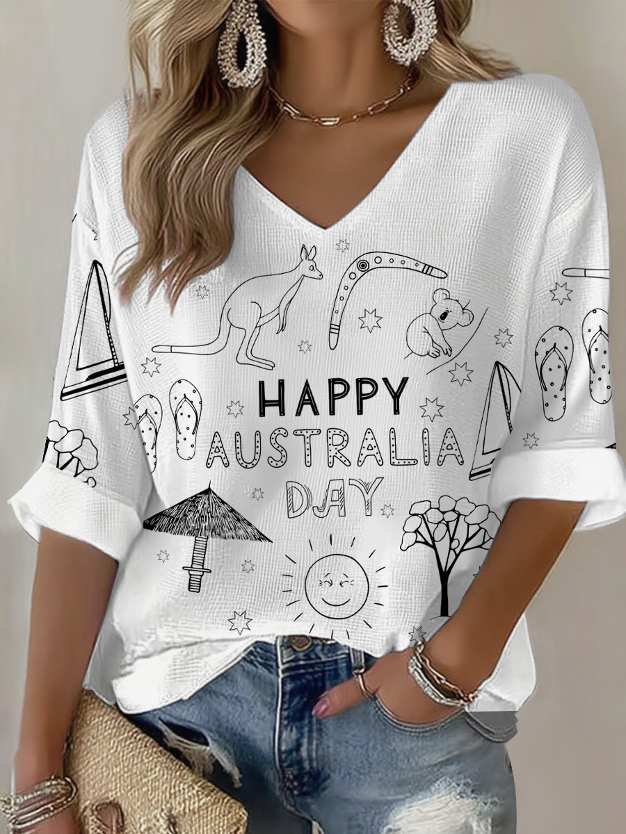 Women's Australia Day Waffle T-shirt