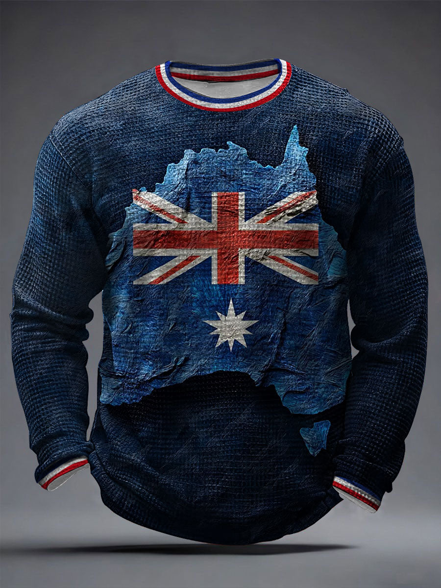 Men's Australia Waffle Long Sleeve T-Shirt
