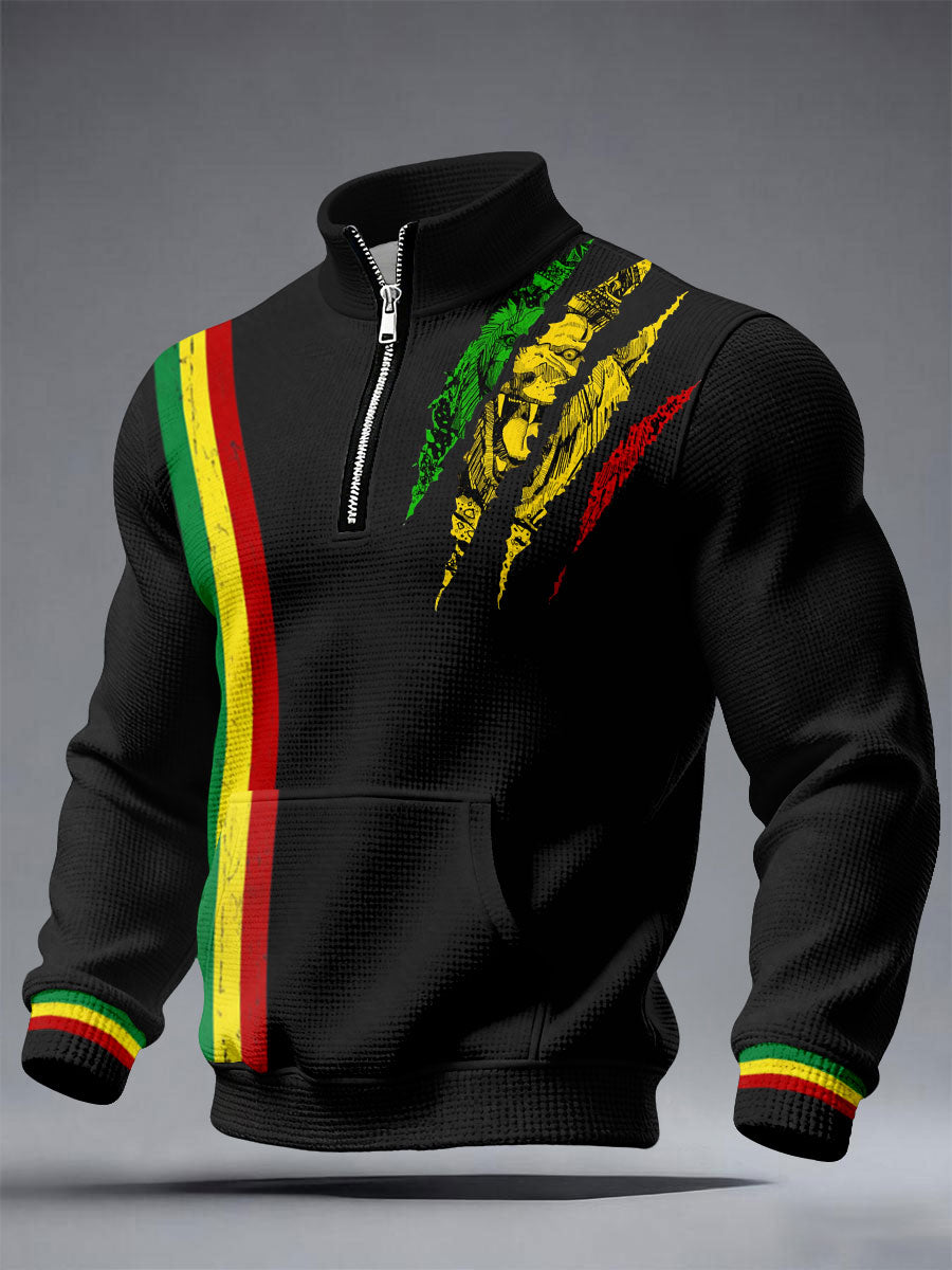 Men's Reggae Music Waffle Sweatshirts