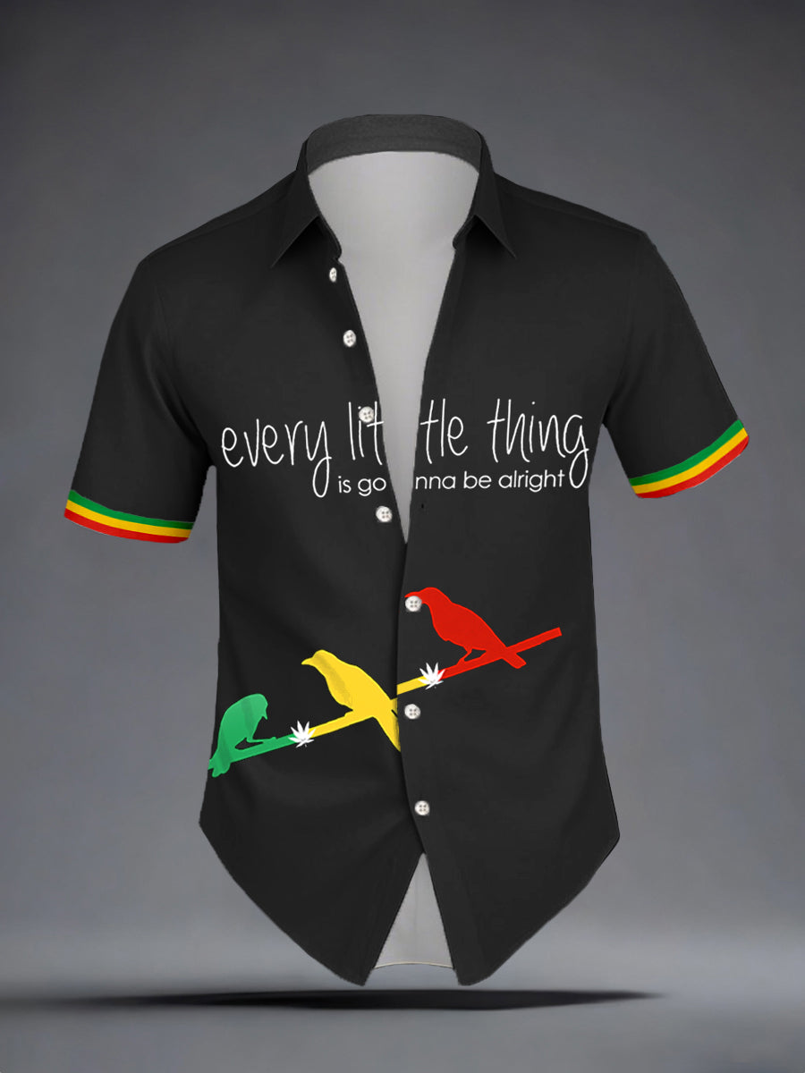 Men's Every Little Thing Is Gonna Be All Right Print Shirt