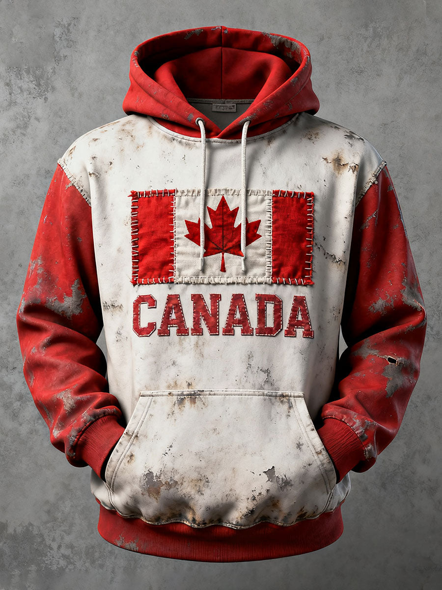 Men's Canada Print Casual Hoodie