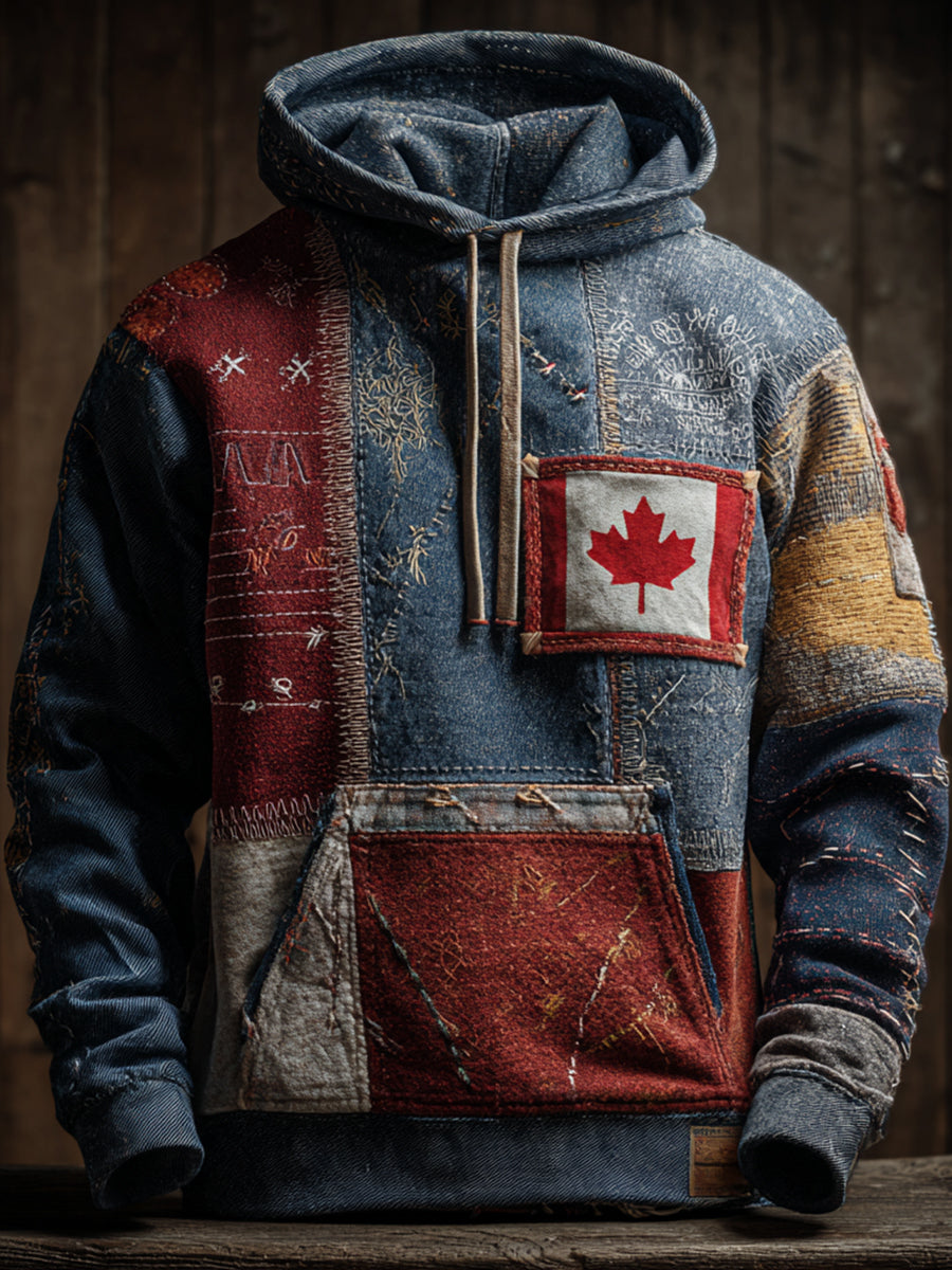 Men's Canada Print Casual Hoodie