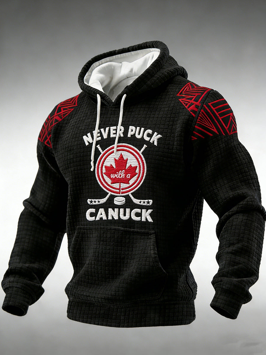 Men's Hockey Canada Never Puck With a Canuck Hoodie