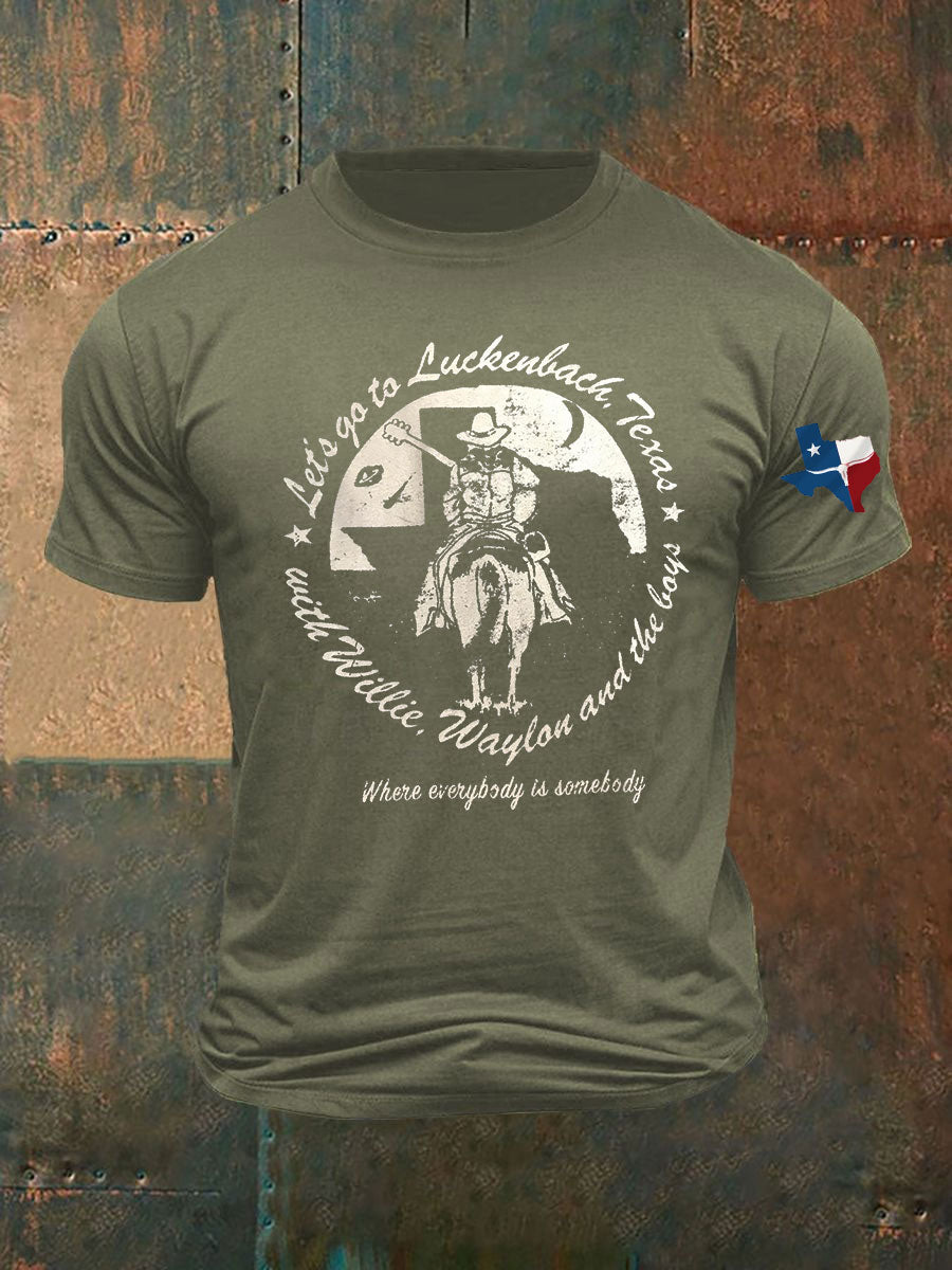 Men's Let's Go To The Texas Printed T-shirt