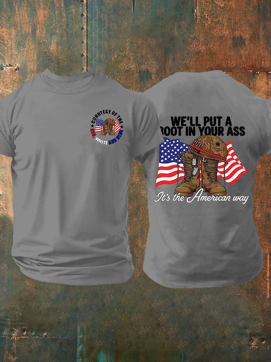Men's We'll Put A Boot In Your Ass Short-sleeved T-shirt