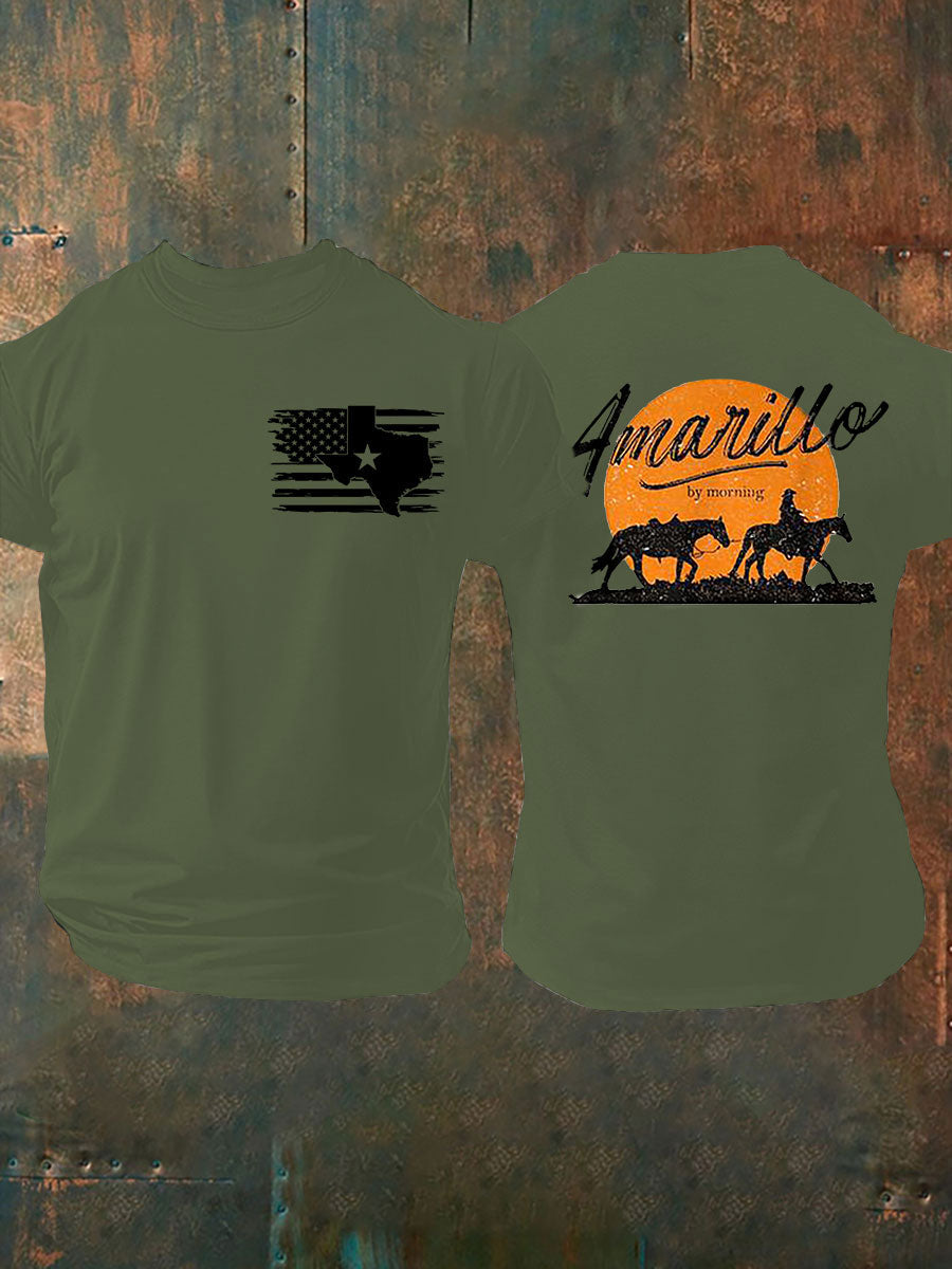Men's Texas Amarillo By Morning Printed T-shirt