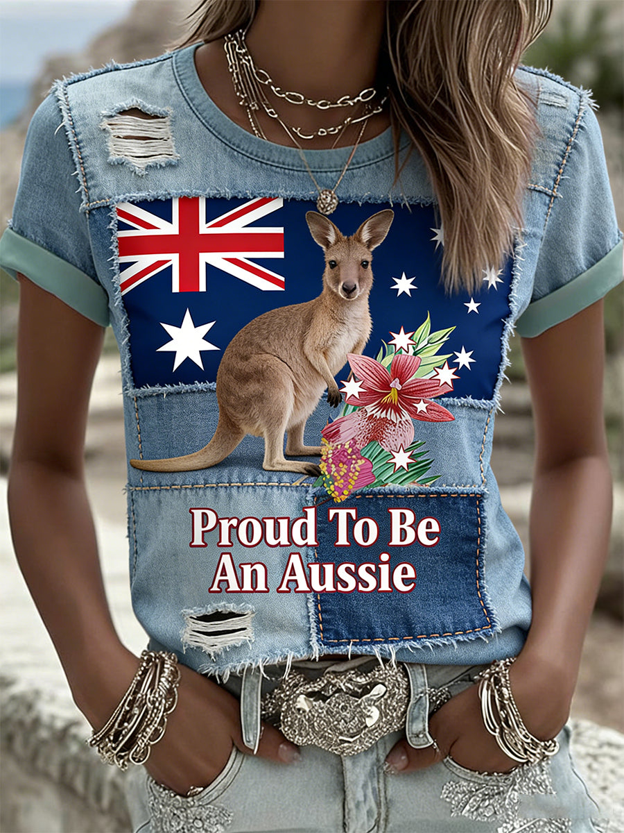 Women's Vintage Australian Holiday Casual Comfortable T-shirt