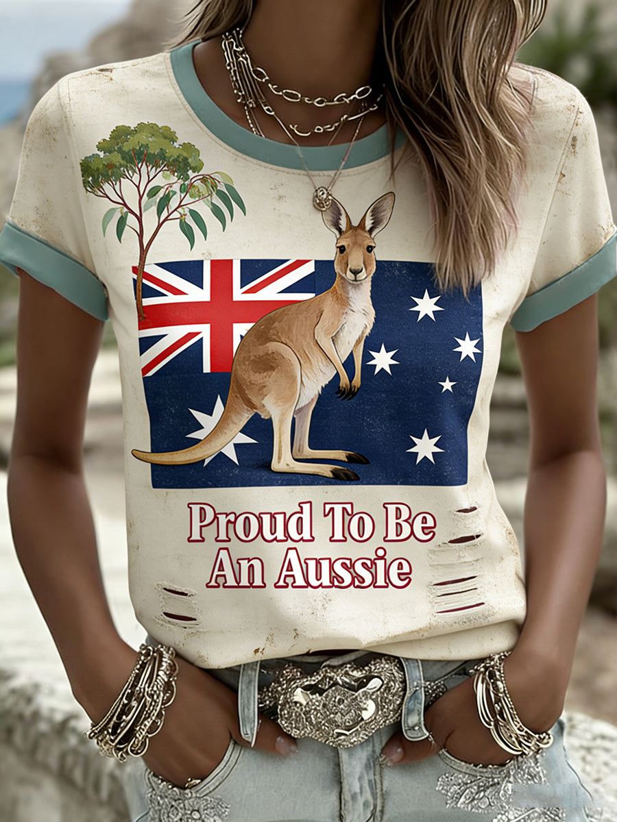 Women's Vintage Australian Holiday Casual Comfortable T-shirt