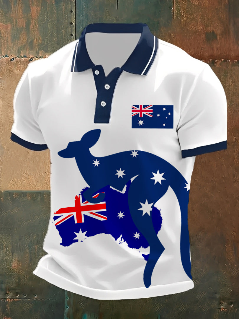 Men's Australian Printed Polo Shirt
