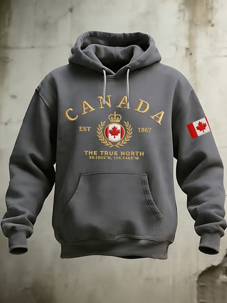Men's Canada Printed Casual Hoodie