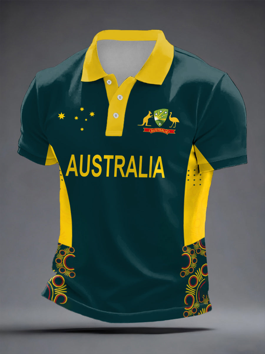 Men's Australia Cricket Printed Shirt