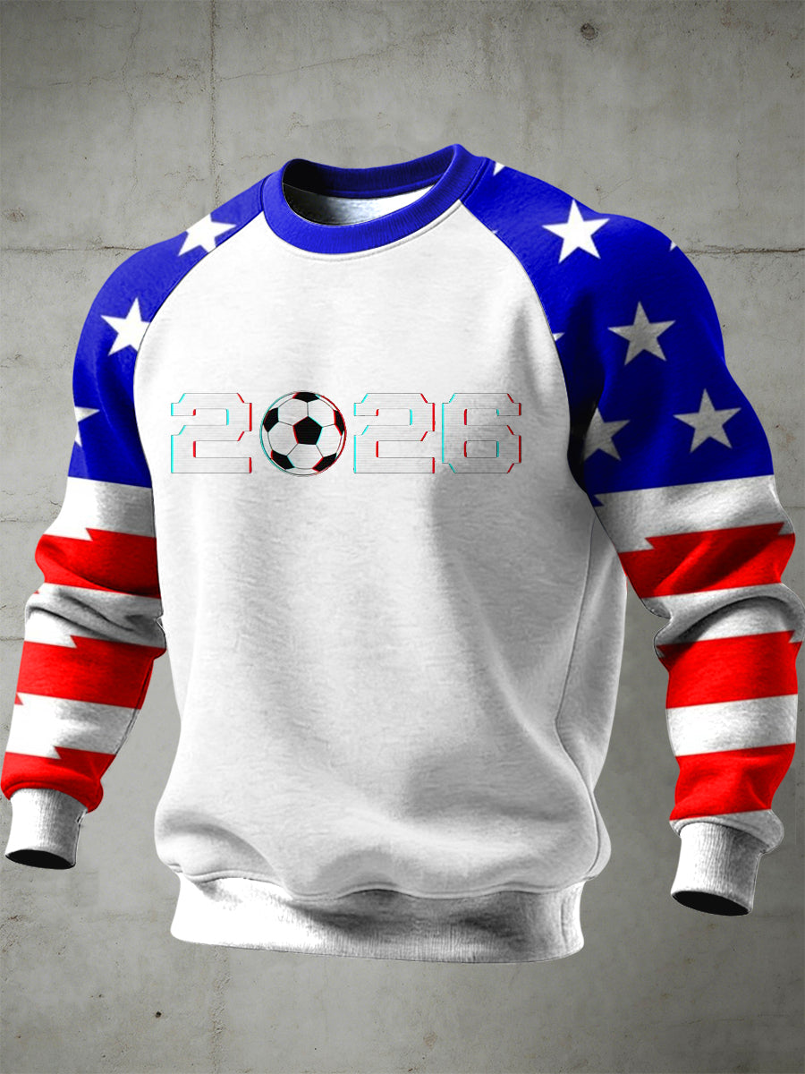 Men's World Cup US Printed Raglan Sweatshirt