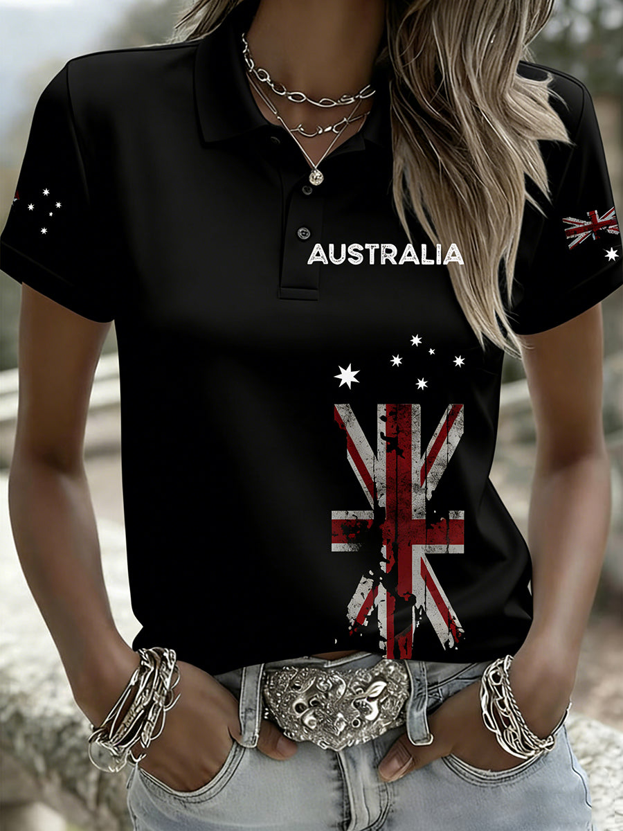 Women's Vintage Australian Holiday Casual Comfortable Polo Shirt