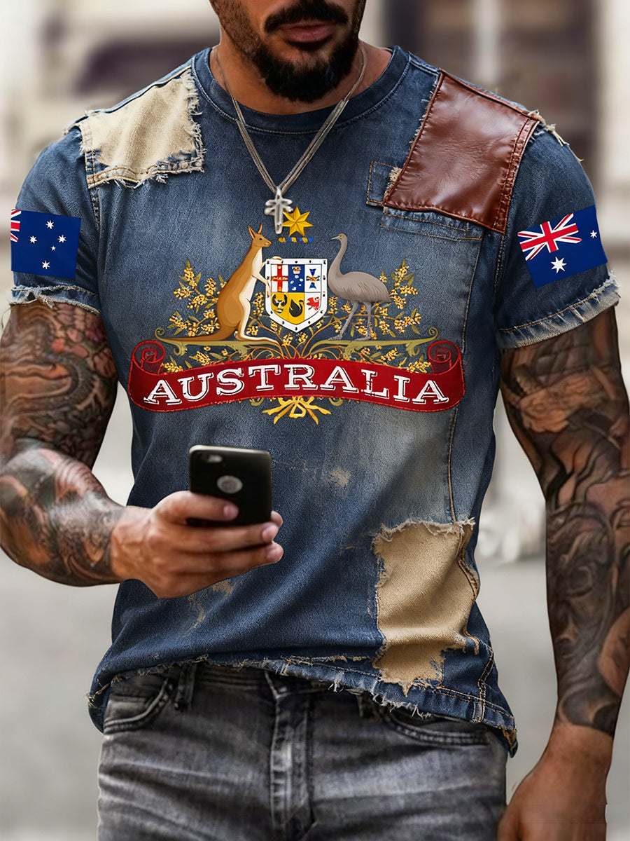 Men's Retro Australian Holiday Casual Fashion T-shirt